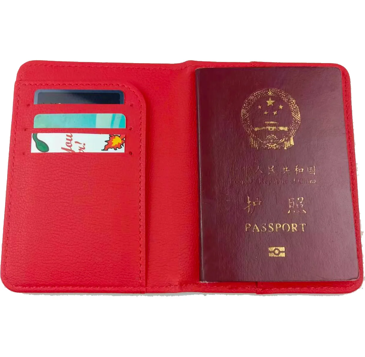 High Quality Customize Logo PU Leather Travel Passport Holder Cover
