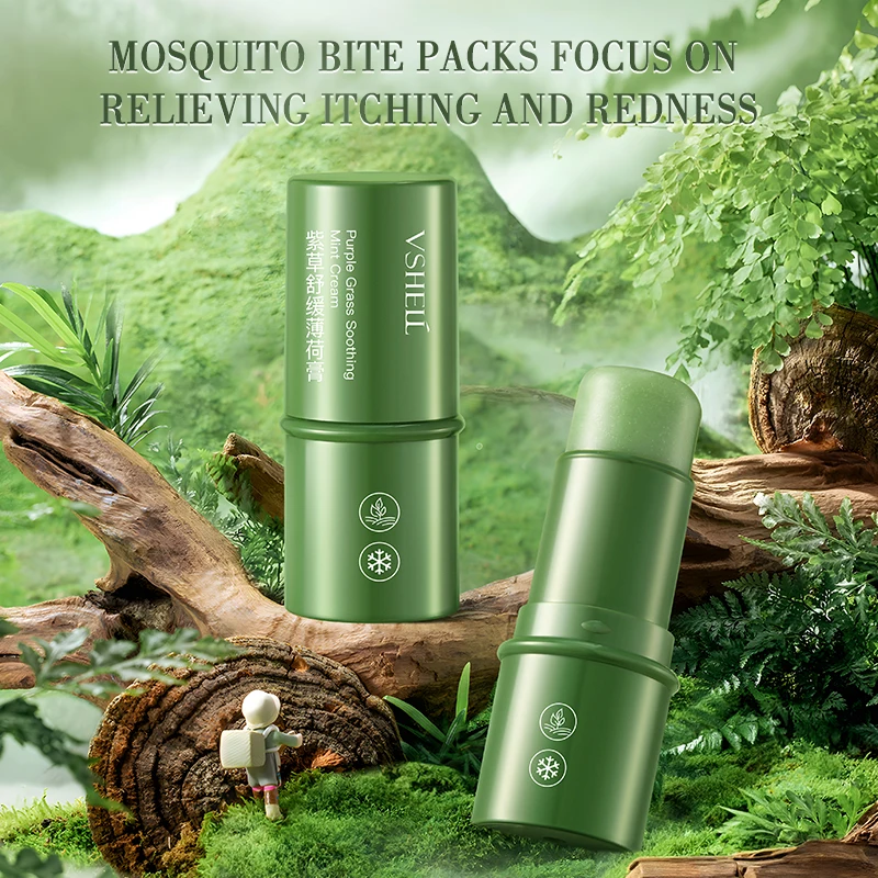 OEM Herbal Soothing Mint Balm 6.5g Cooling and Comforting Relieving Skin Irritation Insect Bite Moisturizing Lithospermum Gel