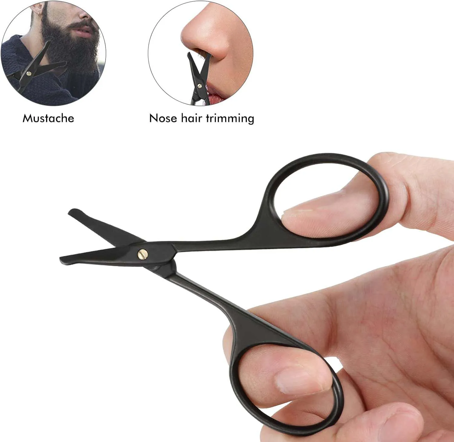 Direct Factory Nose Hair Scissors Curved Safety Blades with Rounded Tip for Trimming Small Nose Hair Scissors