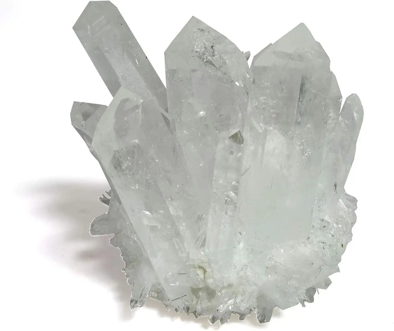 Gemstone Clear Quartz Family Cluster points Natural Clear Quartz Clusters from Indian Exporters  From Amayra Crystals Exports