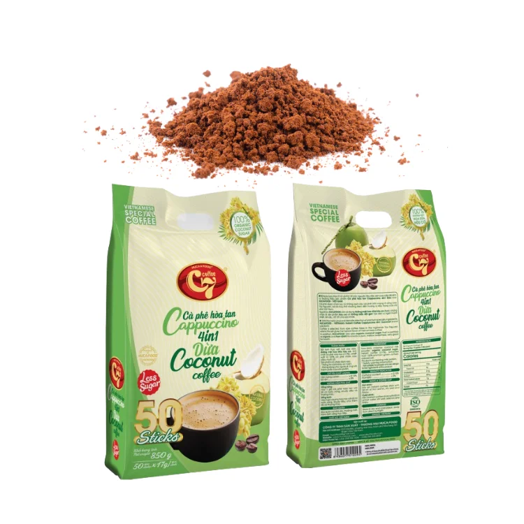 Instant Coffee Wholesale Making Coffee Beans Arabica Using With Hot Water Coconut Coffee Flavor From Vietnam Manufacturer