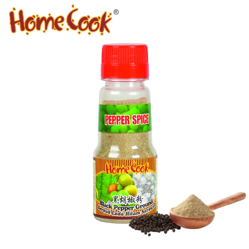 Malaysia Top Certified Exporters Low Price Fresh Sarawak Ground Black Pepper 40g Premium Pure Black Pepper Powder Mesh Ground