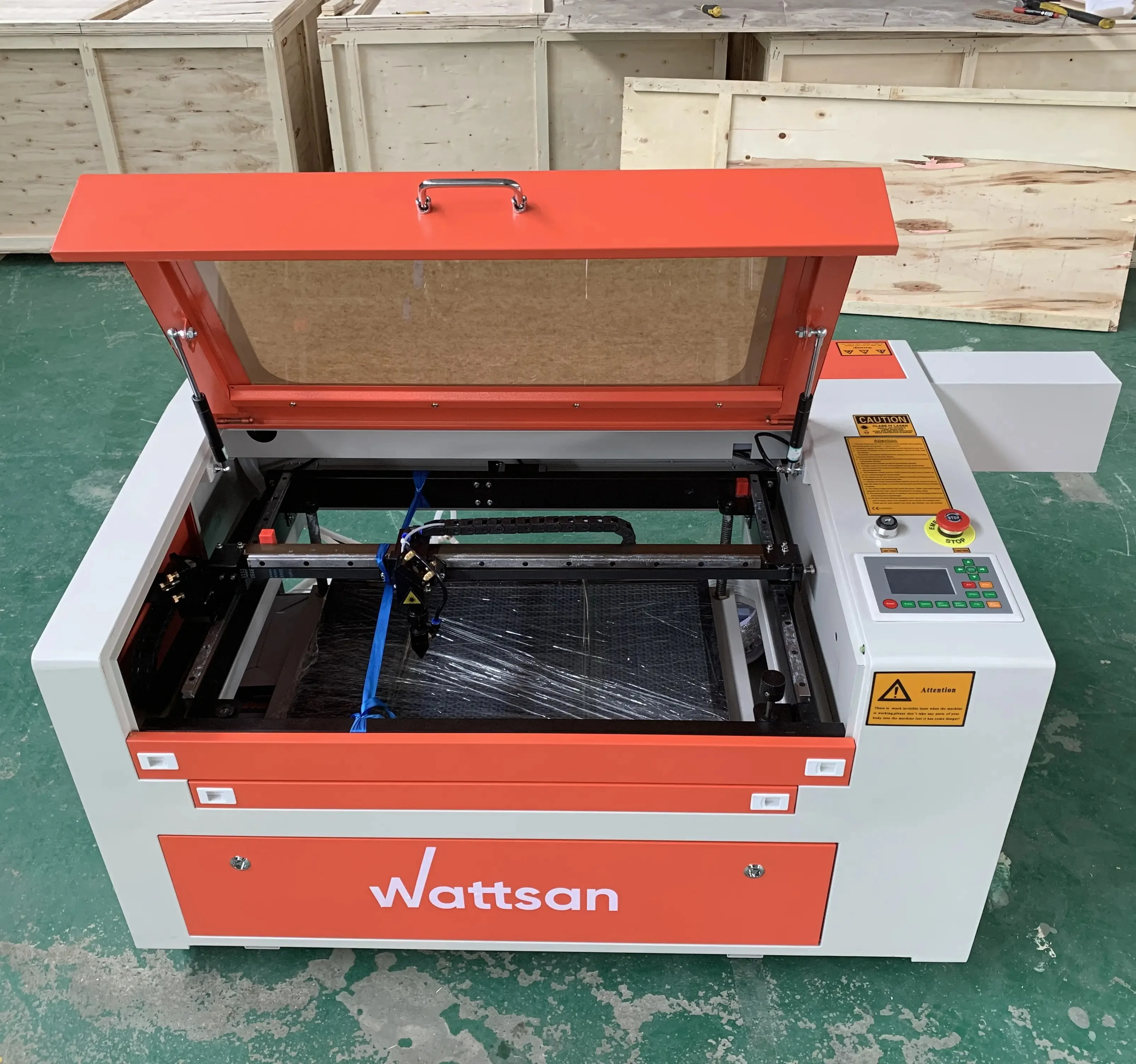 Wattsan 6040 ST 60w 80w Acrylic Plywood Leather Desktop CO2 Laser Engraving Cutting Machine
