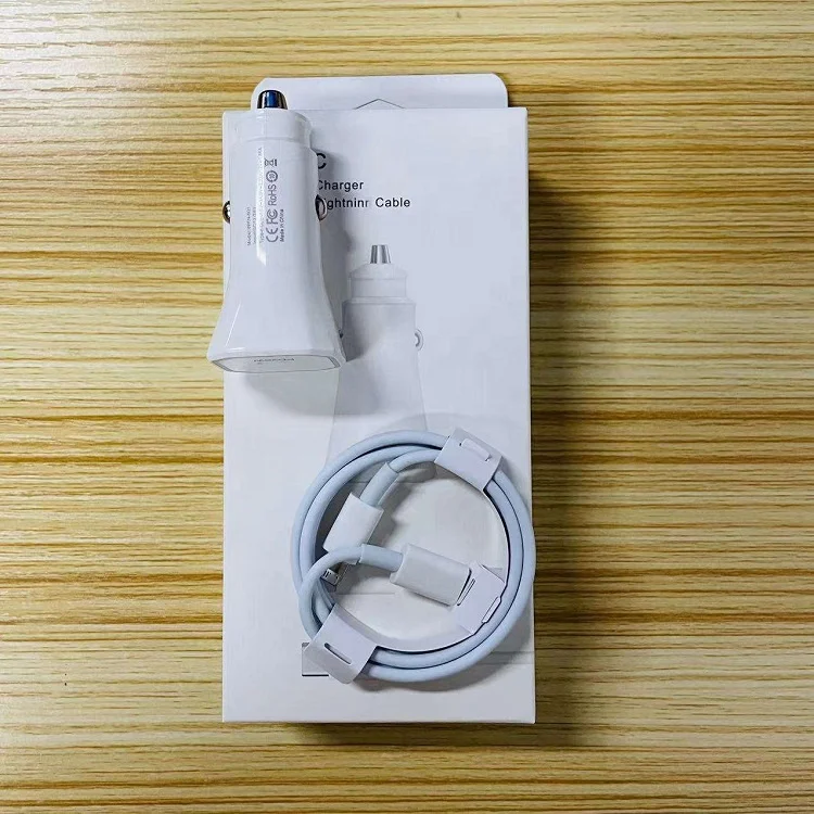 Top Selling Products 20W PD Original Fast Charging Car Charger With Cable Type C Car Mobile Charger For iPhone  12 13 14