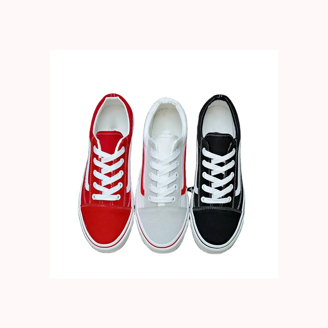 Custom OEM ODM Casual Men Shoes Trendy Fashion Daily Wear All Match Canvas Upper Low MOQ