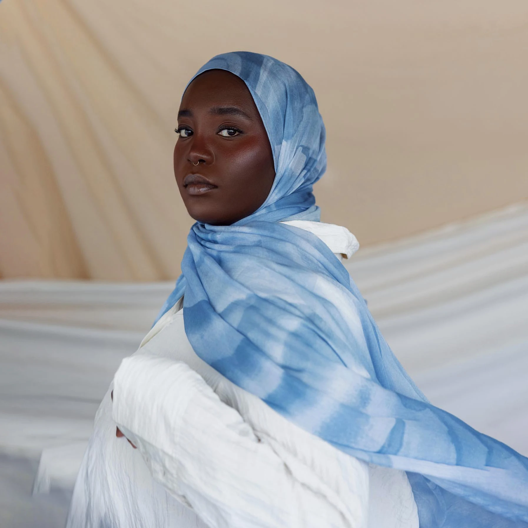 USA High Quality Liquid Modsty Breathable Marble Rayon Printed Bamboo Modal Hijab Summer  Woven Cotton Hijab