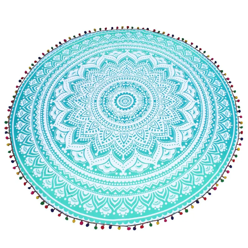 Popular Handicrafts Round Blankets Indian Mandala Roundie Beach Throw Blankets Print on Demand Sublimation Round Blanket