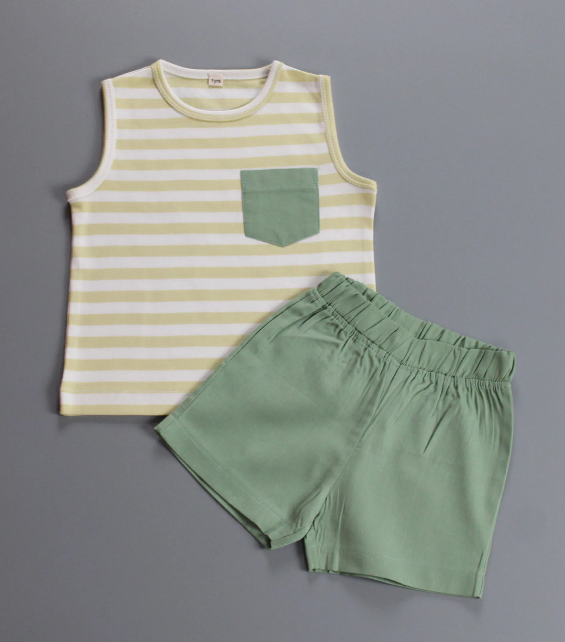 Wholesale Summer Kids Clothing Sets Cotton Sleeveless Boys Sleeveless tank and Spring Pajamas for Boys Girls Clothing Sets