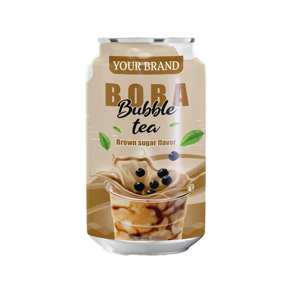 Wholesale 330ml Canned Bubble Milk Boba Tea Drinks Beverages and Toppings Pearls Black Hot Selling - Free Sample - Free Design