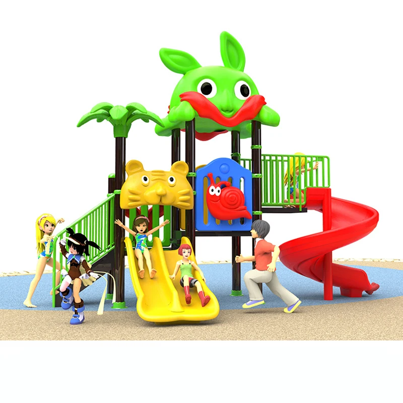 outdoor playground equipment kids playground slide plastic Playground multi level play structure