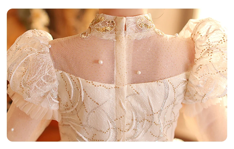 Flower Girl Luxury Sequin Tutu Wedding Flower Girl Dress Graceful Party Birthday Stage Piano Bridal Princess Dress