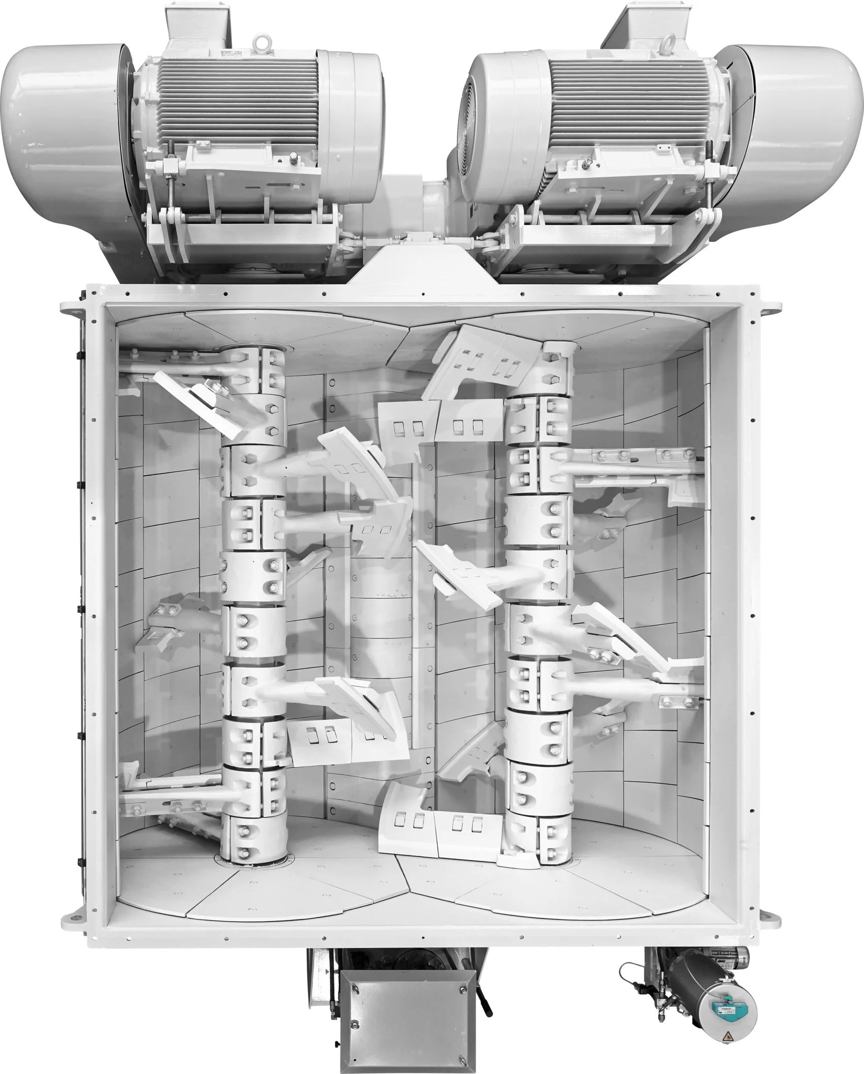 High Efficiency JS750 Forced Twin-shaft Concrete Mixer Automatic Ladder Loading JS500