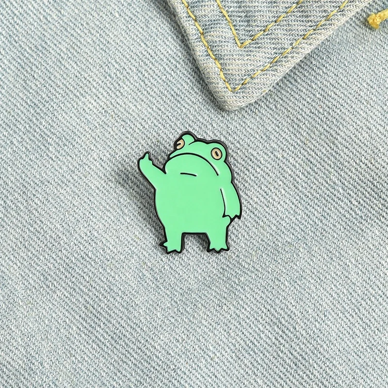 Customization Hot Sale High Quality Green Frog Cute Hard Enamel Fashion Delicate Lapel Pin