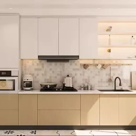Studio Luxury Inbuilt Slate Mahogany Pine Solid Wood Uv Lacquer Linear Ultra Modern Italian Kitchen Cabinet Cupboard With Pantry