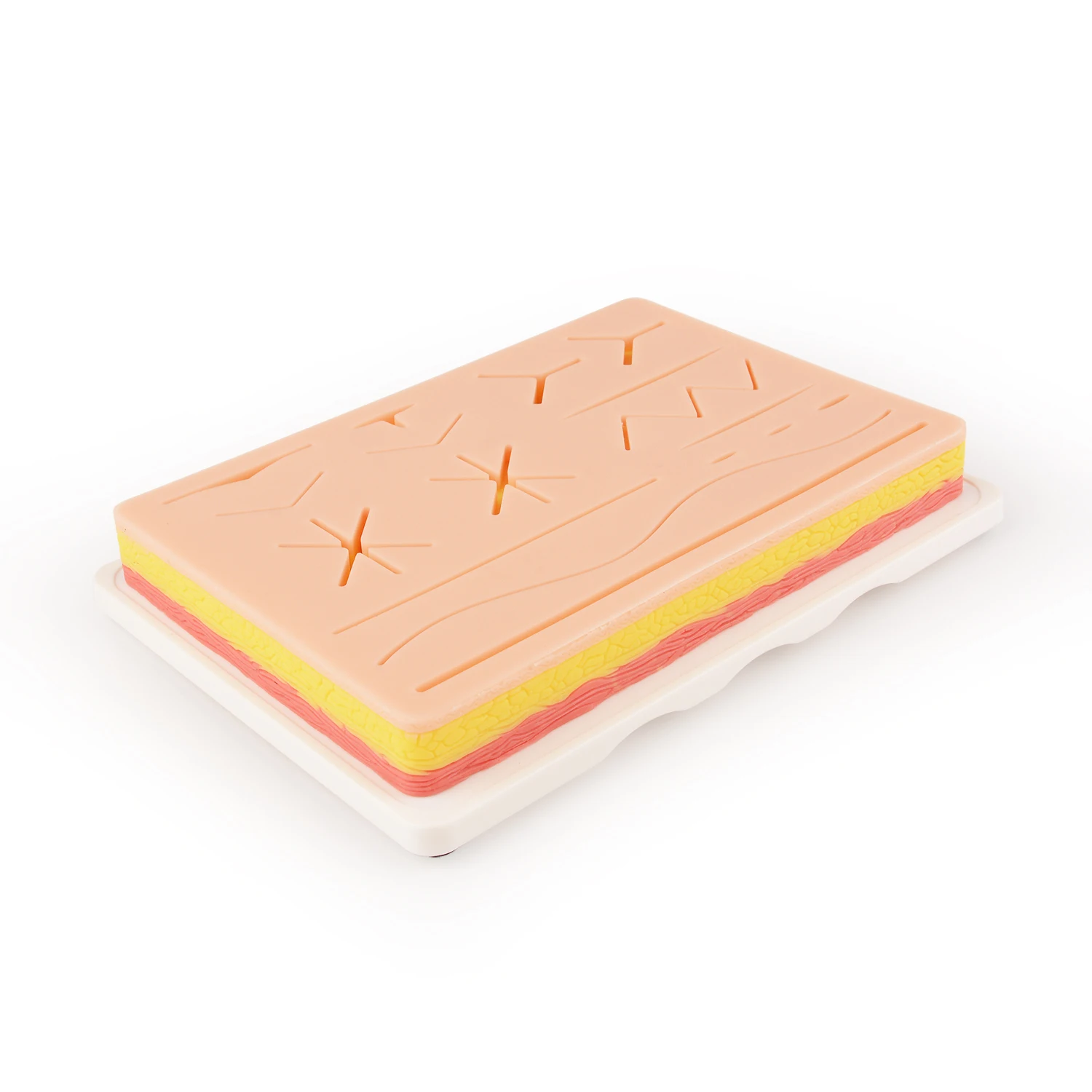 Educational Medical Nursing Training 3 Layer Skin, Fat, Muscle Simulated Suture Pad