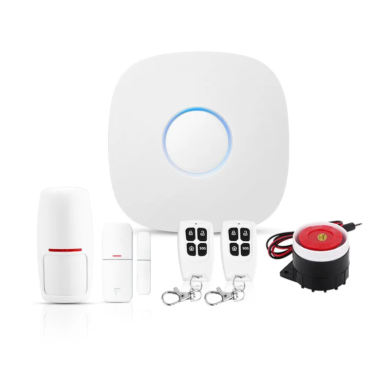 HIMOJO New Arrival Wireless Smart Life WIFI GSM 4G Burglar Alarm Home Security System with PIR Door Sensor Gateway SOS button
