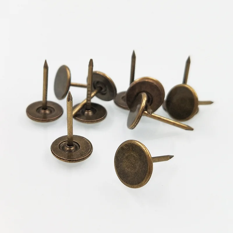 Luxurious Modern Copper Sofa Hardware Crystal Button Nails for Various Crafts Iron Nails for Door Bed Table Kitchen Furniture