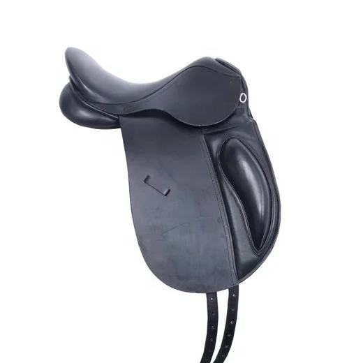 horse saddle 16 Inch Horse Riding Genuine Leather Saddle With Full Roughout And Buck Leather Horse Treeless Saddles