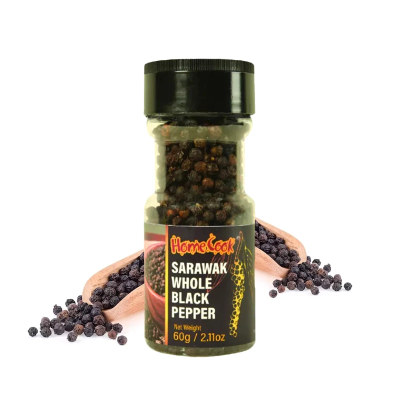 Halal Certified Whole Black Pepper 60g Cooking Flavorful Savory Natural Healthy Organic Spices Condiment