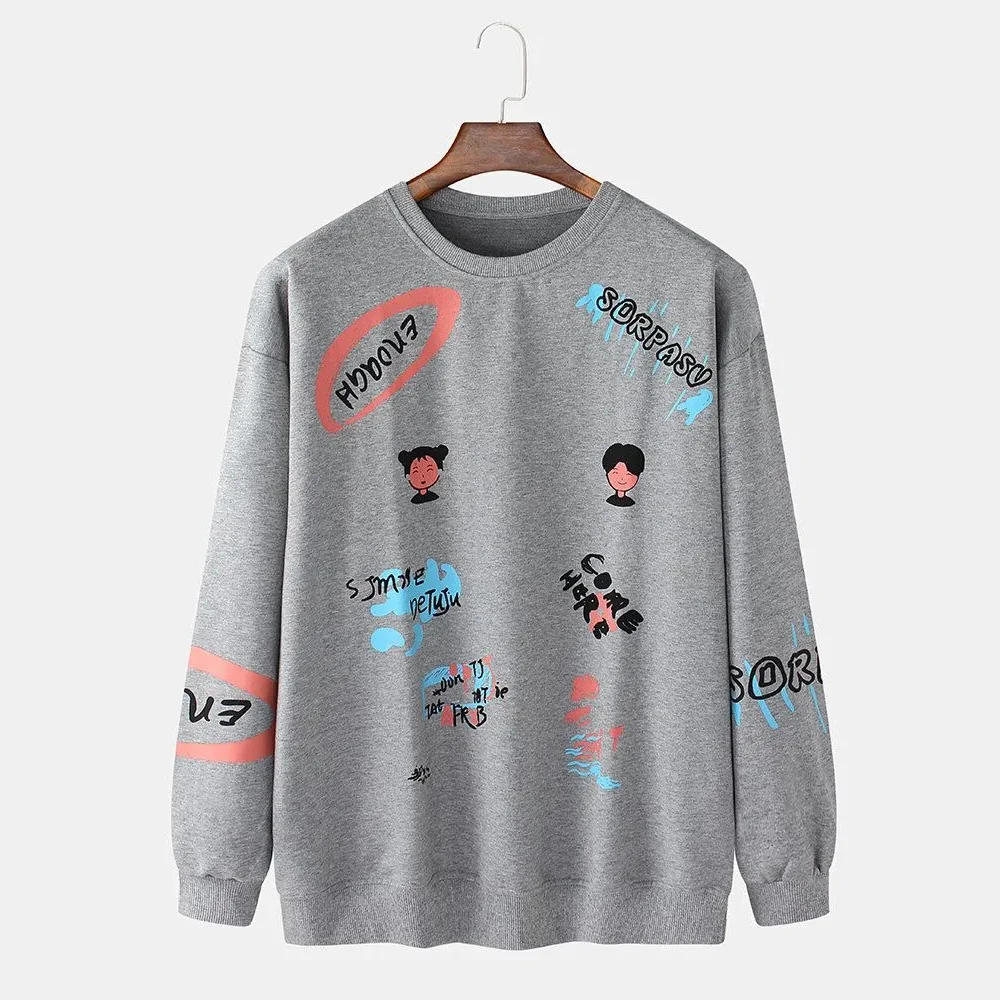 Custom Crew Neck Sweat Shirts Men Sweatshirt Men Hoodies Custom Logo Pullover Sweatshirt Without Hood For Men