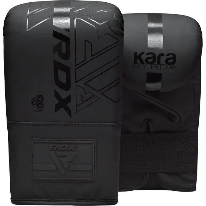 Высококачественные Боксерские перчатки RDX F6 Kara Bag черные 4 унции для тренировок