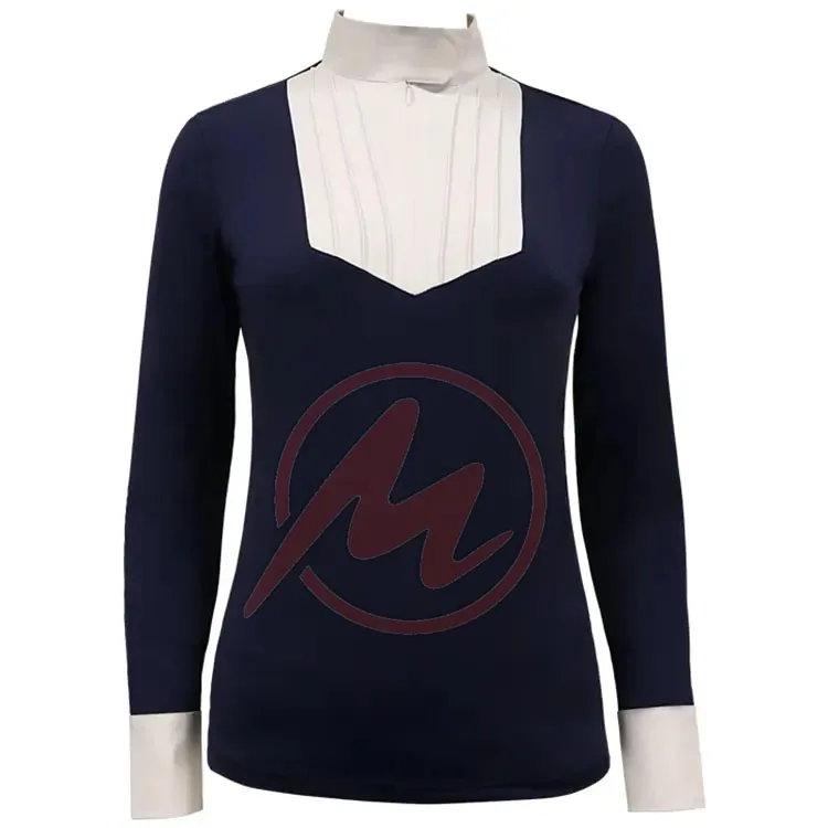 High Grade blue Equestrian Riding Shirts Women Long Sleeve Horse Rider Base Layer Sweat Equestrian Apparel Tops available