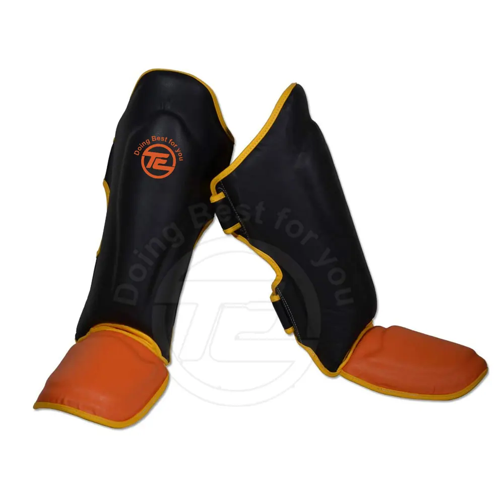 Custom Logo Shin Pads in Step Leg Pads / Protective Muay Thai Boxing Training Kick Boxing Shin Pad