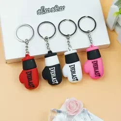 Custom Made Mini Boxing Gloves Keychain PVC Leather Metal Punching Bag Car Home Office Hanging Accessory Custom Logo-Wholesale