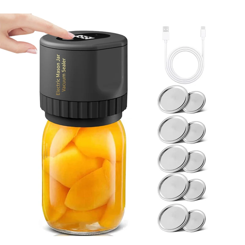 Smart Kitchen Gadgets Mini Food Storage Vacuum Sealer Mason Jar Vacuum Sealer Electric Vacuum Sealer Kit for Mason Jar