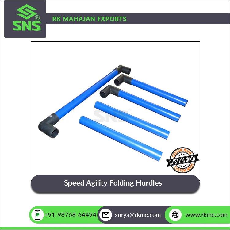 Best Quality Light Weight Fully Foldable PVC Material Made 50 cm Width Speed Agility Folding Hurdles From Indian Supplier