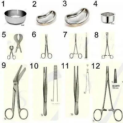 Medical Appendectomy and Hernia Set of 38 pcs General Surgery Medical Instruments Hydrocelectomy Surgery Set