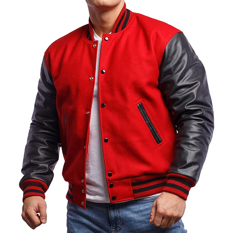Custom Embroidery Men Cheap Letterman Varsity Jacket