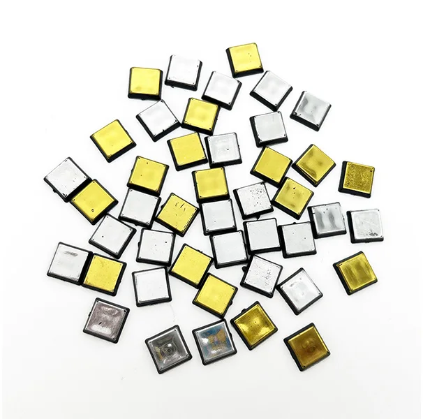 200g 1cm Plastic Square Craft Mix Gold and Silver Shiny Mosaic Tile