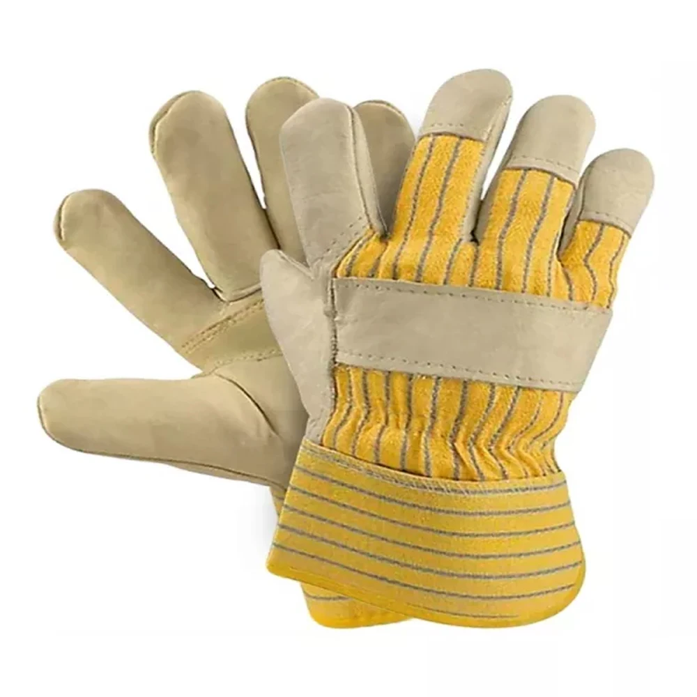 Wholesale New Design Customized logo Cowhide Thermal Leather Reinforced Palm Long Sleeve Casual Safety Work Gloves