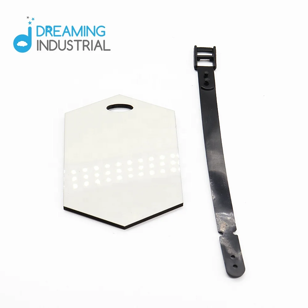 Sublimation MDF Luggage Tag custom Luggage Travel Tag