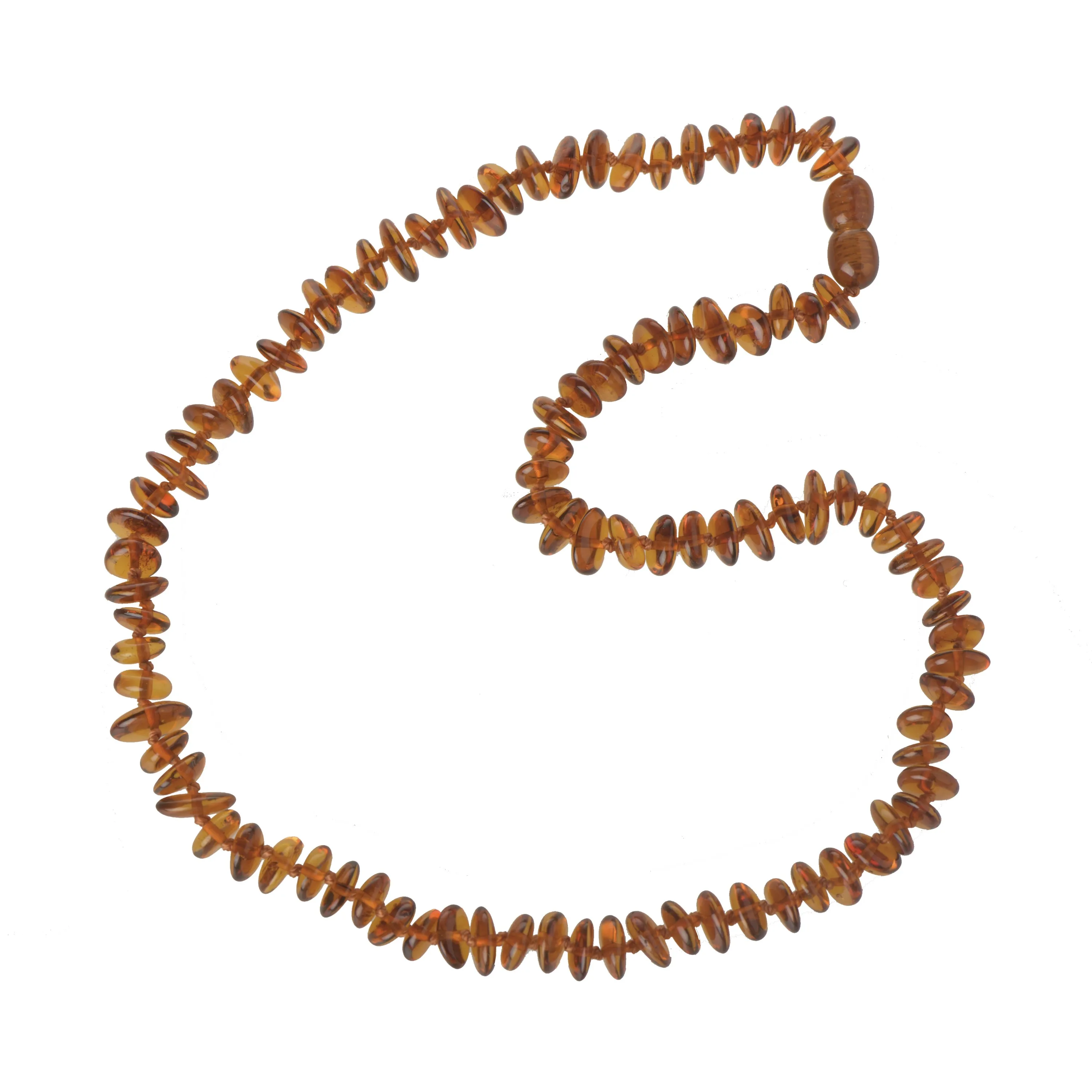 Various Color Handmade Half-Baroque Polished Baltic Amber Beads Necklace for Adult