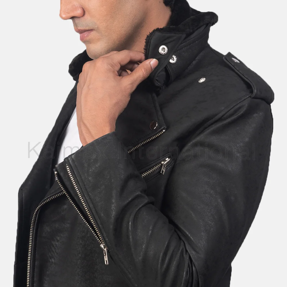 Premium Quality Cowhide Leather Motorcycle Jacket Men Women Custom Waxed Biker Belted Jacket