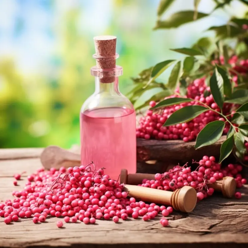 High Quality Pure and Natural Pink Pepper Essential Oil Features Fragrant Available at Wholesale Price for Export