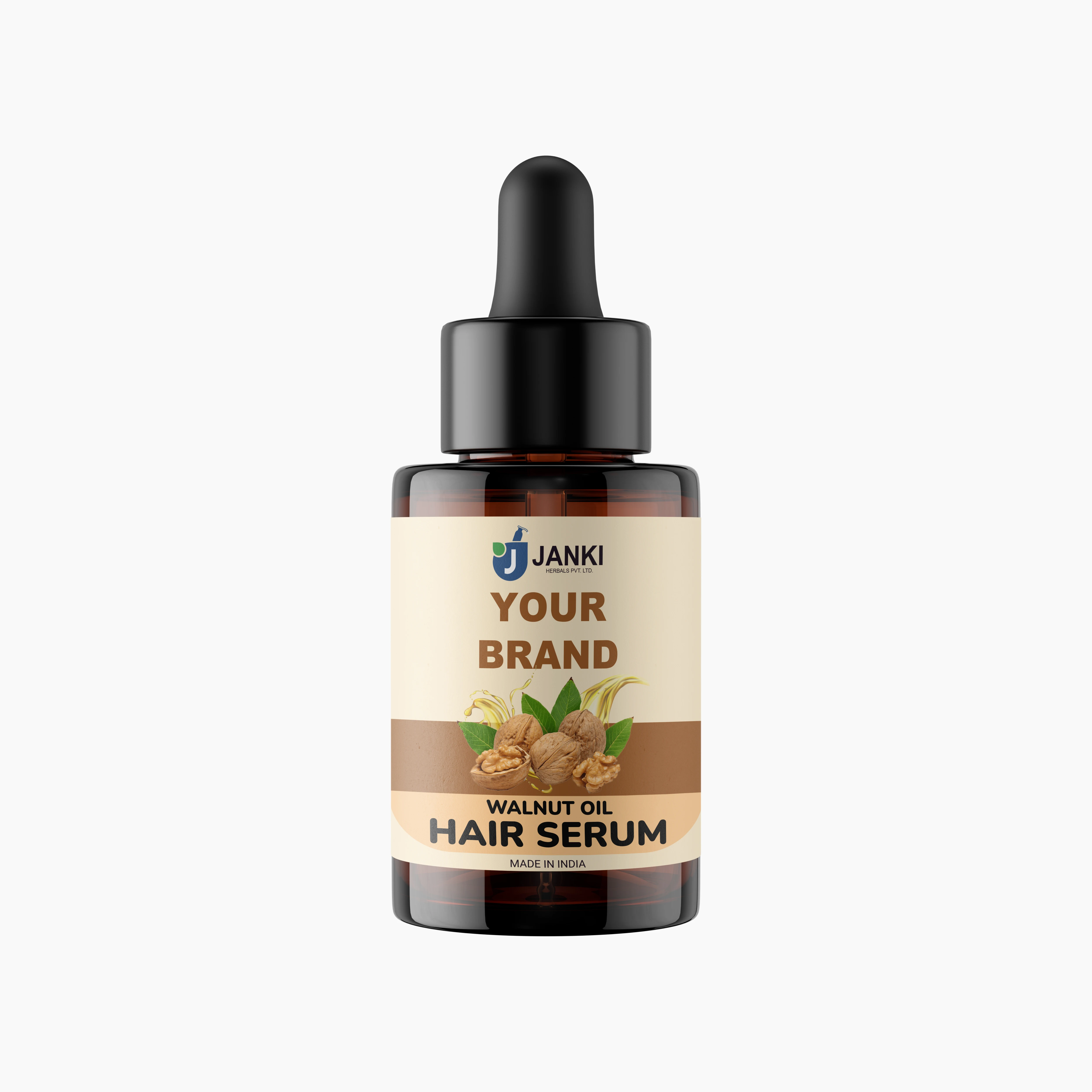 Private Label High on Demand Walnut Hair Serum Help to Reduce Hair Fall Available at Wholesale Price from India