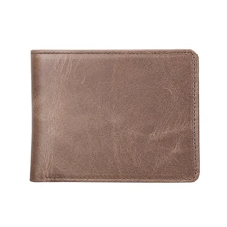 BEN Genuine Leather Handmade Unisex Slim Wallet Card Holder and Coin RFID Protection Customizable Square