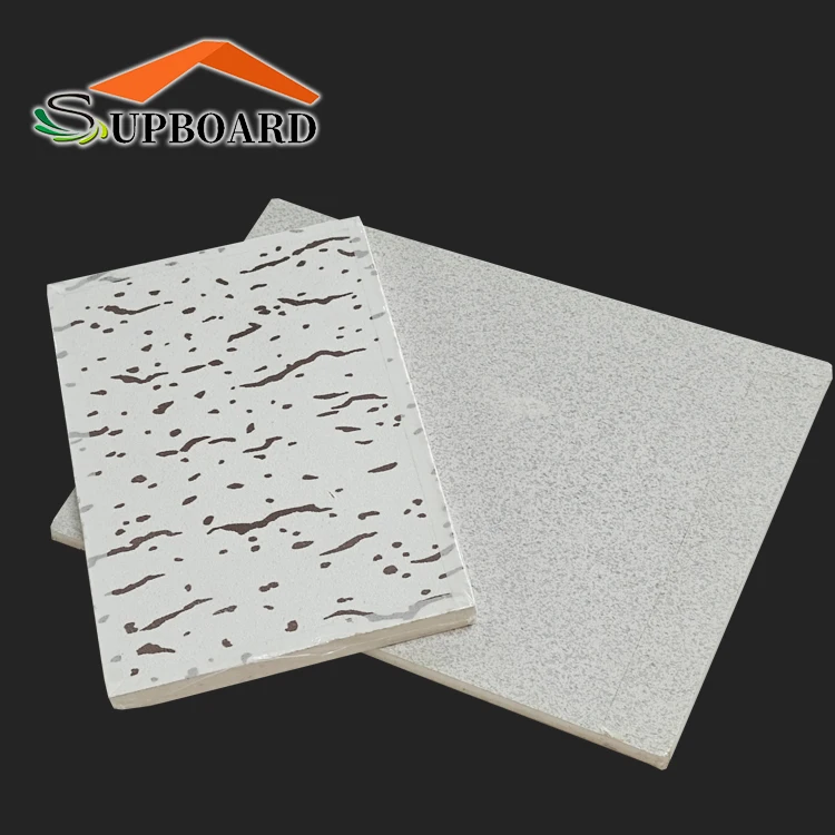 Interior PVC Gypsum Ceiling Tiles Vinyl Coated Gypsum Panel For Restaurant Decoration