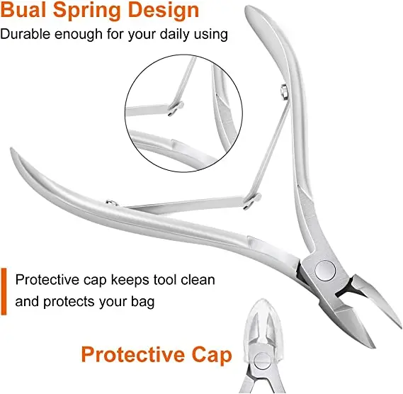 Cuticle Nippers Nail care Cuticle Cutter  Skin Nipper Fingernails and toe nails for manicure cuticle shaping and nail implanting