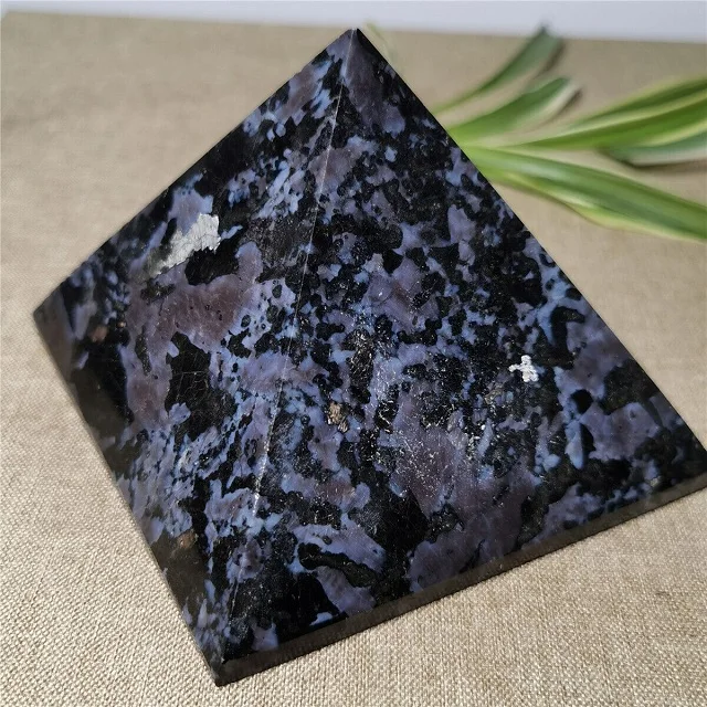 Beautiful Indigo Gebbro Agate Pyramid High-Polished Natural Quartz Gemstone Crystal for Healing & Decorative Pyramids Wholesale