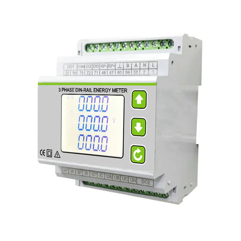 High Quality wifi energy meter electric Power Meter RS485 Modbus 100A Din rail Meter Kwh 3 Phase 4 wire energy meter