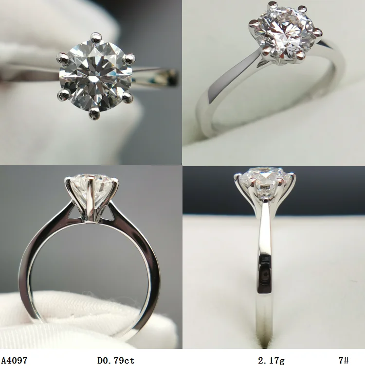 Color Twist Arm Ring IGI Lab-grown Diamonds for Wedding Band New Arrival Classic Style 6 Claws 14K Gold White Engagement Ring