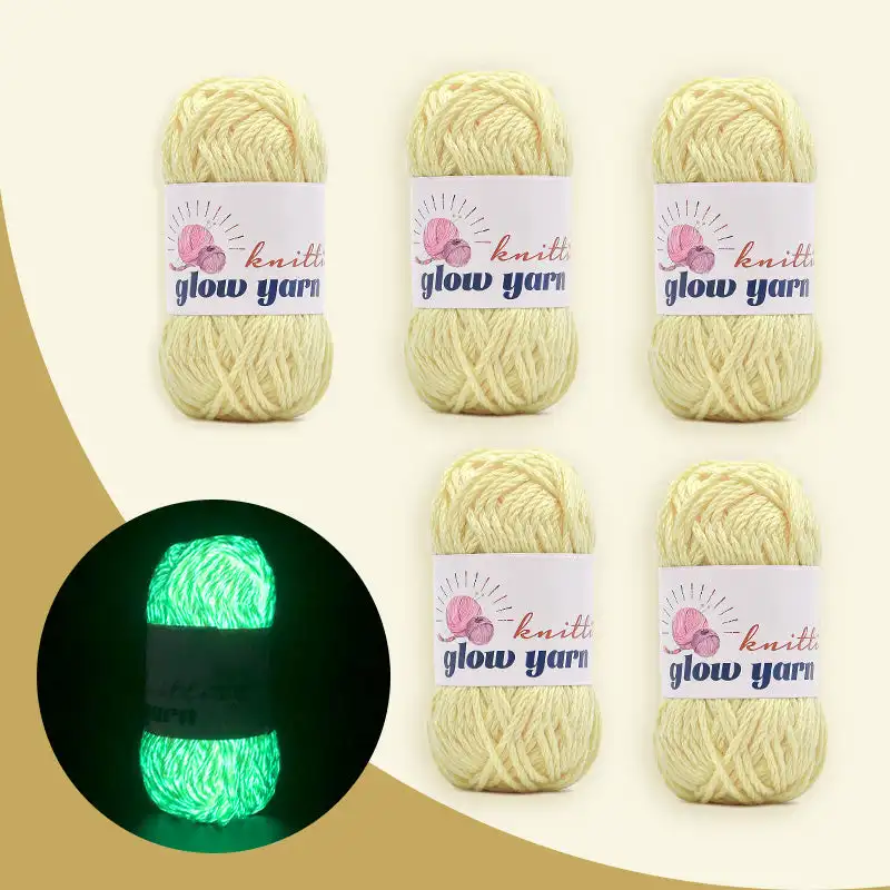 Hot-selling Luminous Glow in the dark Crochet yarn Knitting Yarn Hand Knitting for Christmas