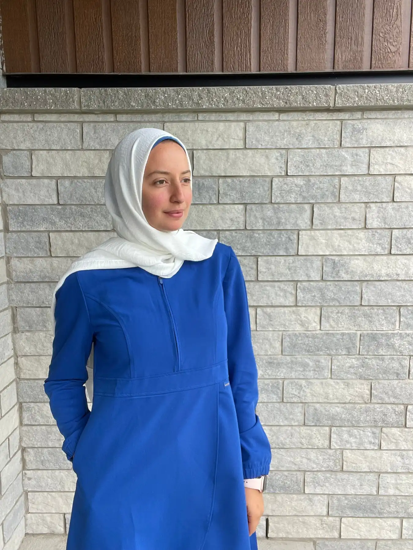 Women Plain Polyester Long Sleeve Kimono Cardigan Islamic Dubai Clothing Muslim Women 2pcs Abaya Scrubs Hospital Uniforms Sets