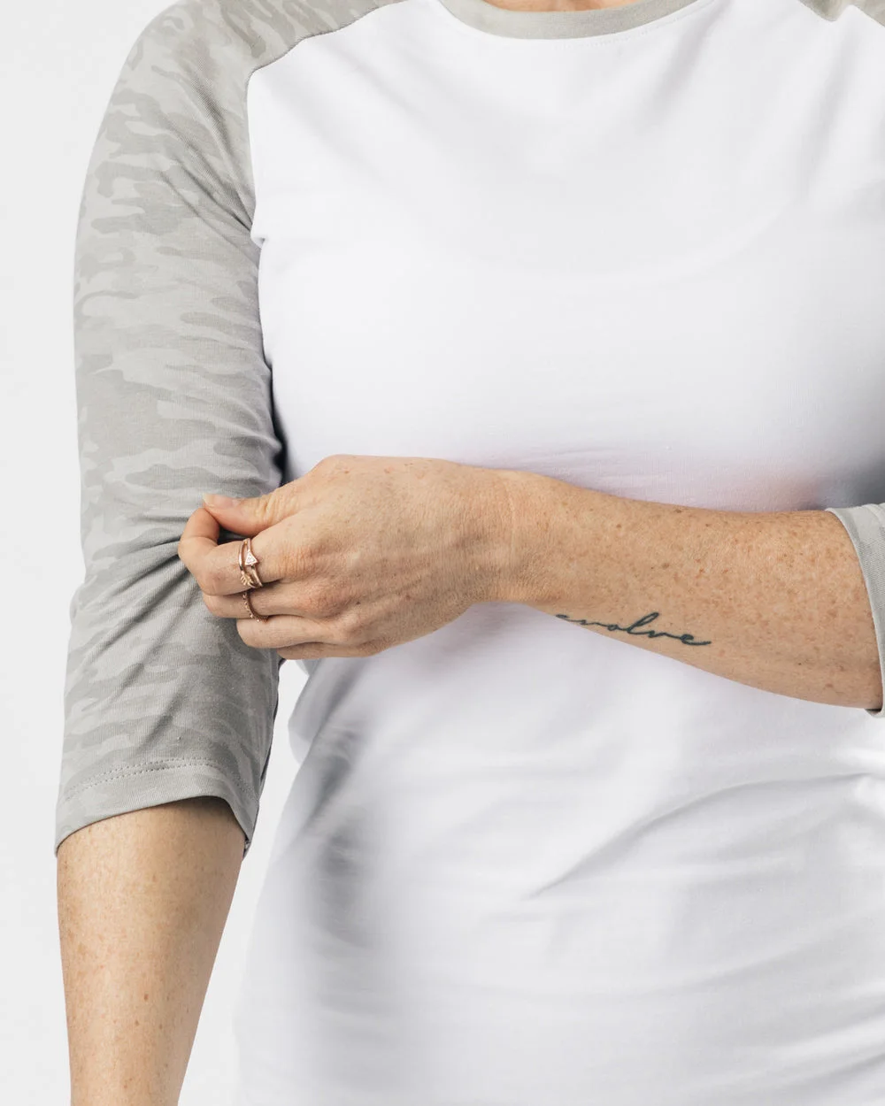 Custom Womens 3/4 Length Sleeve T-Shirt Blank Scoop Neck Tee Cottonplain Raglan Baseball T Shirt Women