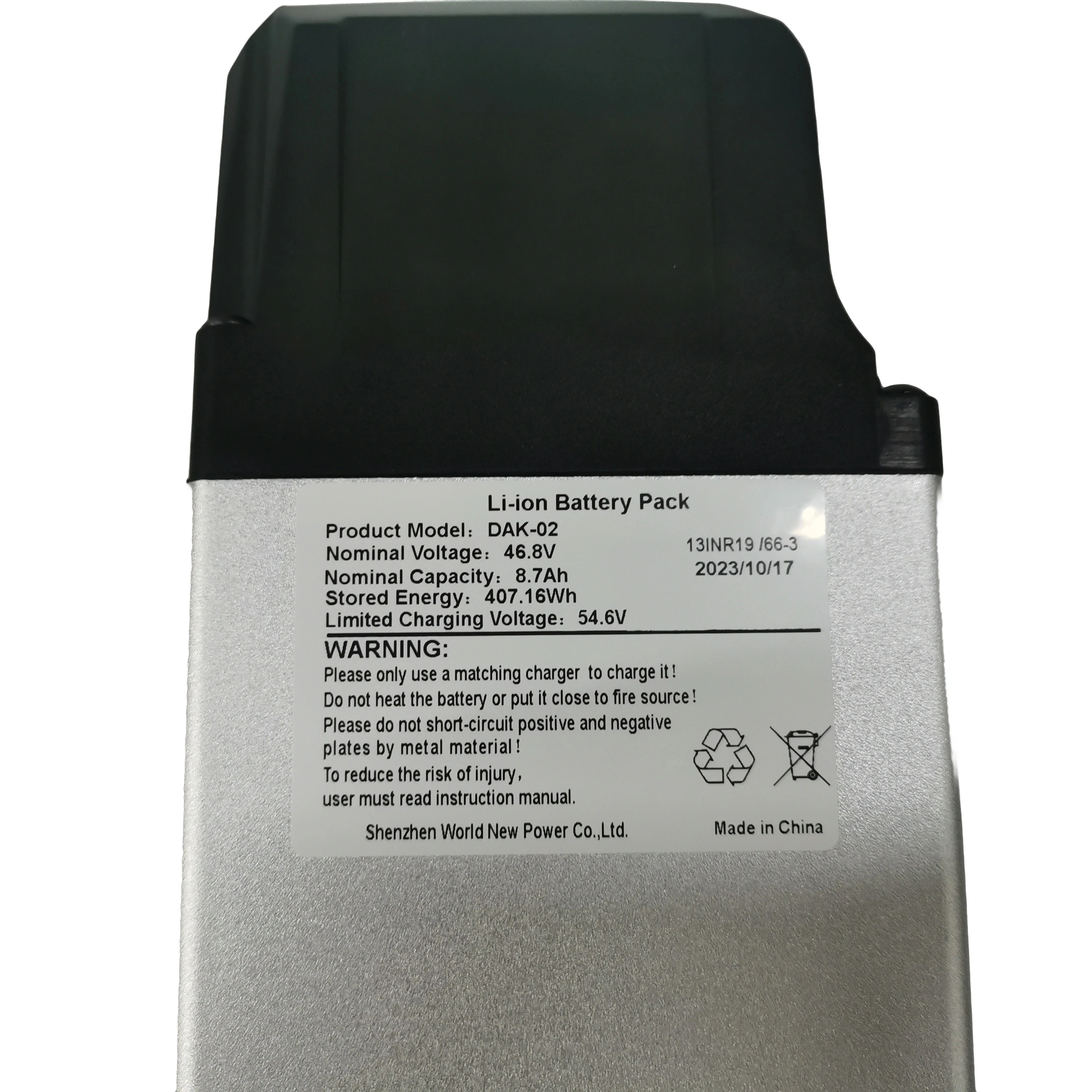 Worldpower Customize Siliverfish 48v 7.8ah lithium ion ebike electric bike batteries battery pack for ebike