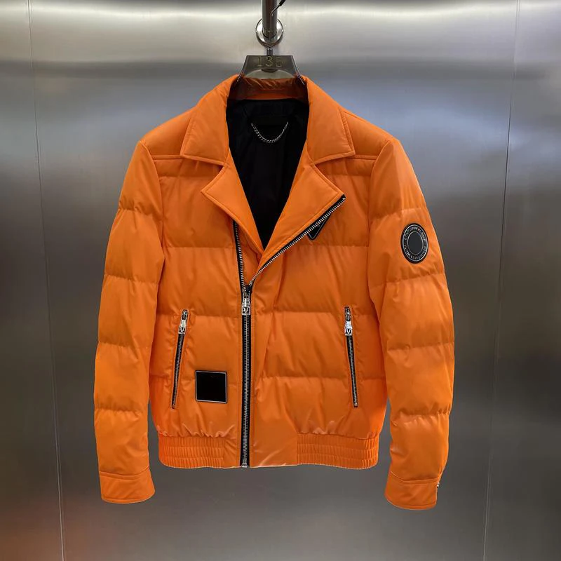 Fashion Elegance Causal Zipper Winter Letter Print Soild Color Padded Duck Light Down For Men Designer Custom Puffer Jacket